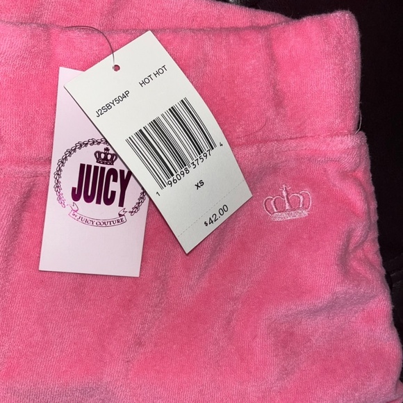 Juicy by Juicy Couture Pink Terry Cloth Shorts - NEW WITH TAGS! - Picture 1 of 5